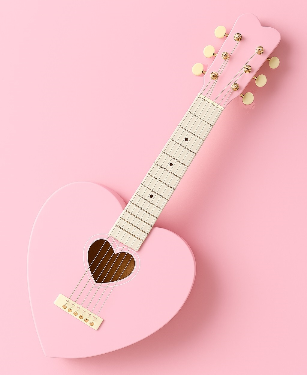Pink Heart-Shaped Guitar